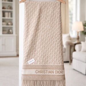 Dior Beige Monogram Scarf